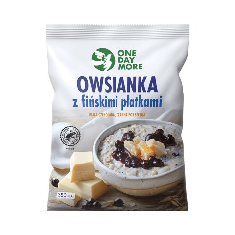 OneDayMore Owsianka z fińskimi płatkami owsianymi z białą czekoladą i czarnymi porzeczkami 350g