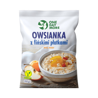 OneDayMore Owsianka z fińskimi płatkami owsianymi z suszonymi morelami i płatkami migdałów 350g