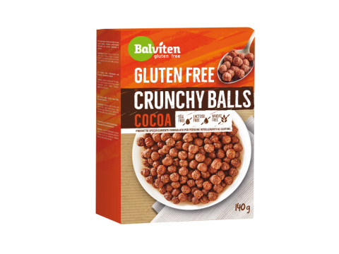 BALVITEN płatki kulki śniadaniowe kakaowe CRUNCHY BALLS 140g BALVITEN płatki kulki śniadaniowe kakaowe CRUNCHY BALLS 140g