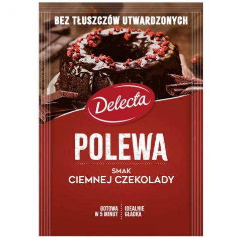 DELECTA POLEWA O SMAKU CIEMNEJ CZEKOLADY - 100G DELECTA POLEWA O SMAKU CIEMNEJ CZEKOLADY - 100G