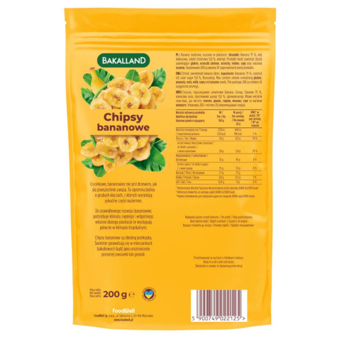 BAKALLAND Chipsy bananowe 200g