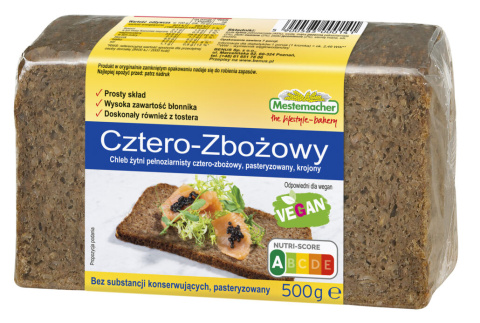 BENUS CHLEB ŻYTNI CZTERO-ZBOŻOWY 500g BENUS CHLEB ŻYTNI CZTERO-ZBOŻOWY 500g