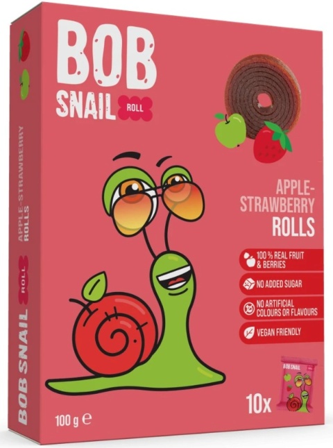 BOB SNAIL Przekąska jabłkowo-truskawkowa 100g