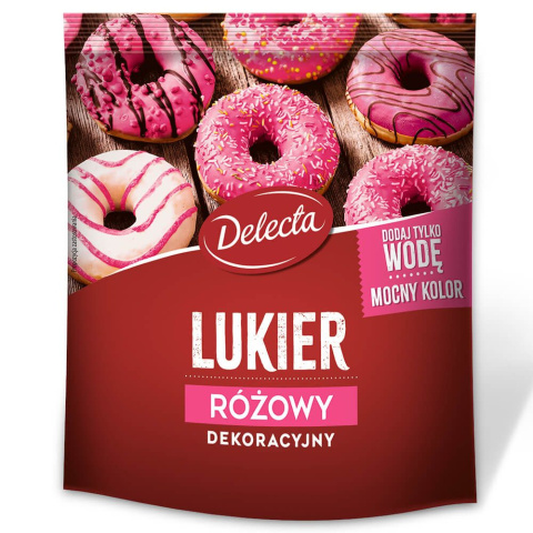 DELECTA LUKIER DEKORACYJNY RÓŻOWY- 80G DELECTA LUKIER DEKORACYJNY RÓŻOWY- 80G