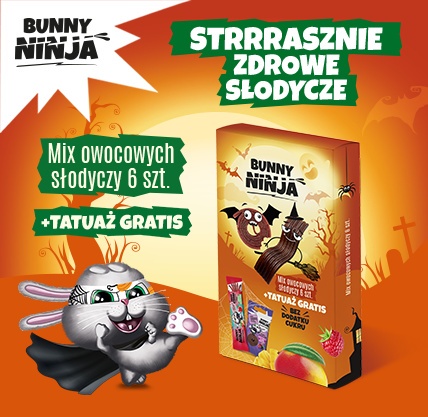 BUNNY NINJA Halloween owocowe zdrowe słodycze