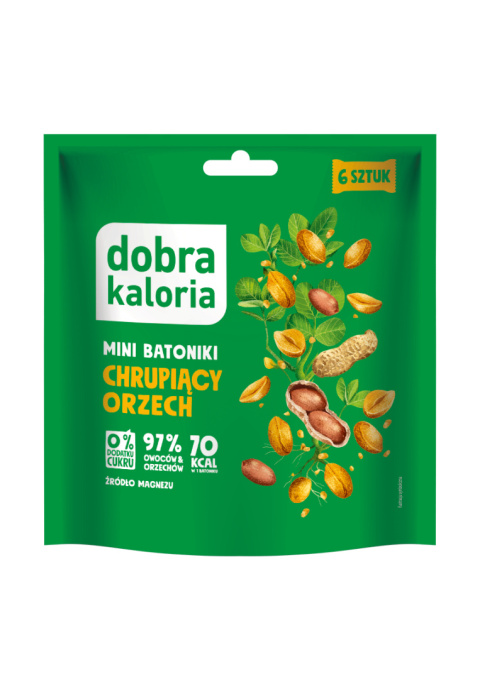 DOBRA KALORIA MINI BATONIKI CHRUPIĄCY ORZECH 108 G DOBRA KALORIA MINI BATONIKI CHRUPIĄCY ORZECH 108 G