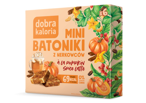 DOBRA KALORIA Mini batoniki z nerkowcami a'la pumpkin spice latte 102g DOBRA KALORIA Mini batoniki z nerkowcami a'la pumpkin spice latte 102g
