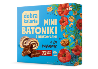 DOBRA KALORIA Mini batoniki z nerkowcami a'la makowiec 102g  