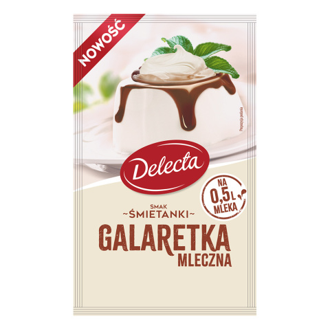 Delecta Galaretka mleczna smak śmietanki 60g Delecta Galaretka mleczna smak śmietanki 60g