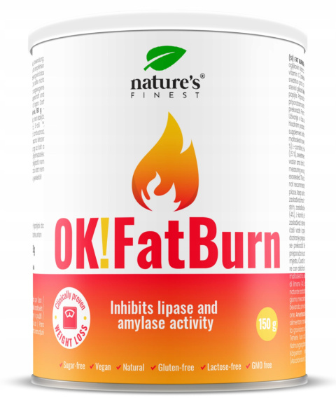 NATURE'S FINEST OK!FatBurn bloker węglowodanów i tłuszczów 150g NATURE'S FINEST OK!FatBurn bloker węglowodanów i tłuszczów 150g
