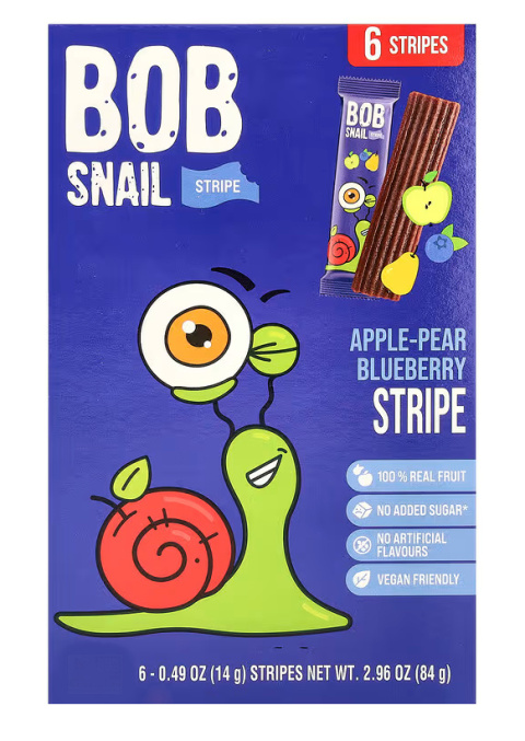 BOB SNAIL Przekąska jabłko-gruszka-borówka 84g