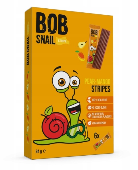 BOB SNAIL Przekąska gruszka-mango 84g