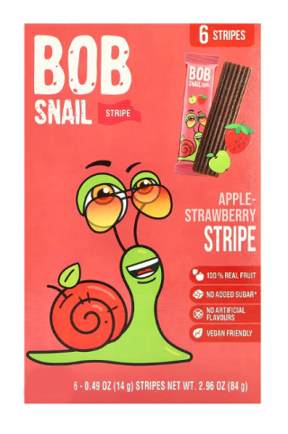 BOB SNAIL Przekąska jabłkowo-truskawkowa 84g