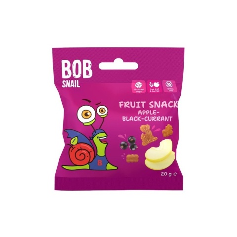 BOB SNAIL Żelki o smaku jabłko-porzeczka 20g BOB SNAIL Żelki o smaku jabłko-porzeczka 20g