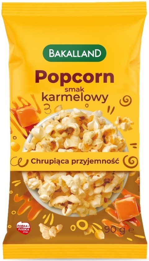Bakalland Popcorn karmelowy do mikrofali 90g