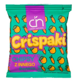 CRISPY NATURAL MARCHEW Suszone chipsy o smaku brzoskwiniowym 18g