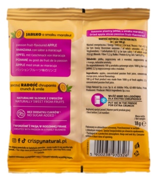 CRISPY NATURAL JABŁKO Suszone chipsy o smaku marakui 18g