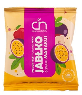 CRISPY NATURAL JABŁKO Suszone chipsy o smaku marakui 18g