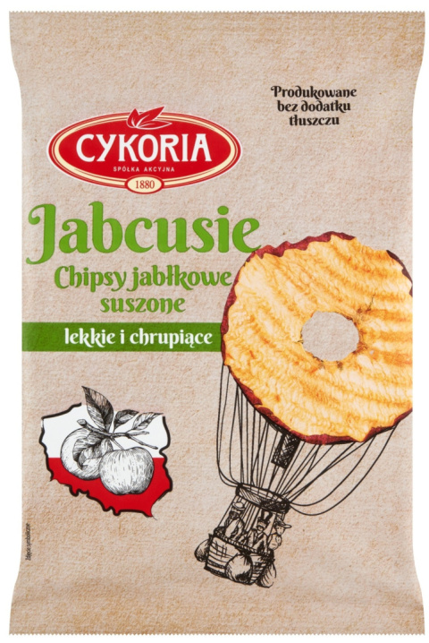Chipsy jabłkowe "Jabcusie" 40g Chipsy jabłkowe "Jabcusie" 40g