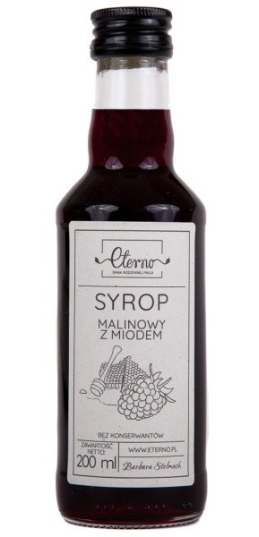 ETERNO Syrop malinowy z miodem 200ml