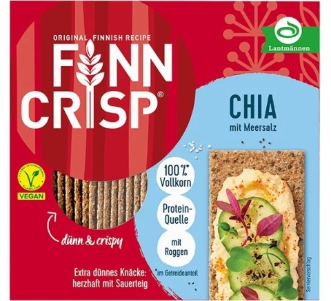 FINN CRISP CHLEB CHRUPKI ŻYTNI Z CHIĄ I SOLĄ MORSKĄ 195G FINN CRISP CHLEB CHRUPKI ŻYTNI Z CHIĄ I SOLĄ MORSKĄ 195G