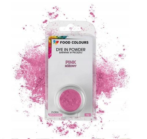 FOOD COLOURS Barwnik w proszku WS-P-036 Różowy 4g