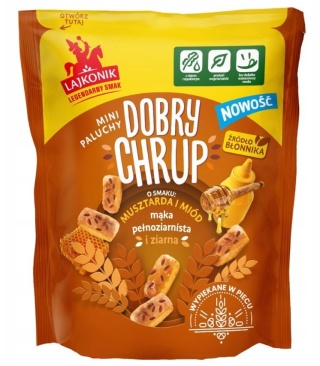 LAJKONIK Dobry Chrup Mini Paluchy Musztarda&Miód 100g