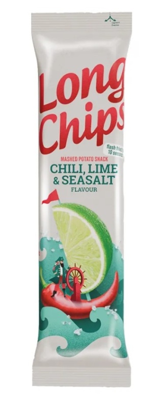 LONG CHIPS Chipsy ziemniaczane o smaku smaku chilli, limonki i morskiej solii 75g