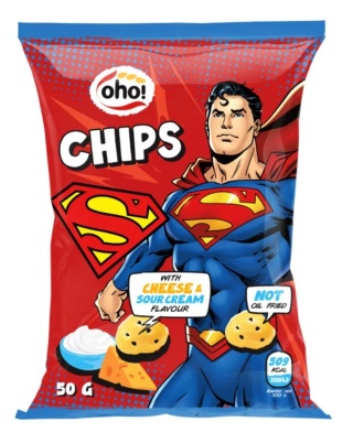 Oho Chipsy kukurydziane o smaku sera i śmietanki 50g