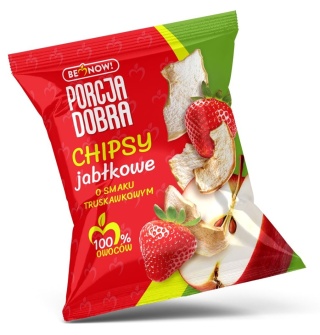 PORCJA DOBRA Chipsy jabłkowo-truskawkowe 18g