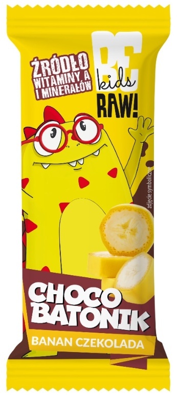 BeRAW Kids Choco Batonik Banan 25g