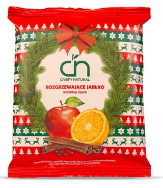 CRISPY NATURAL JABŁKA Suszone chipsy z jabłek pomarańczowo-korzenne 50g