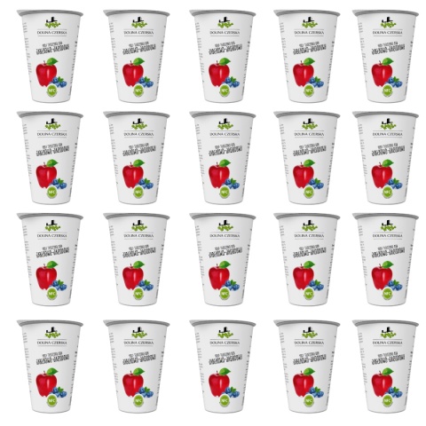 DOLINA CZERSKA NFC Sok tłoczony JABŁKO-JAGODA 195ml 20x kubek