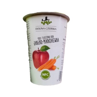 DOLINA CZERSKA NFC Sok tłoczony JABŁKO-MARCHEWKA 200ml 20x kubek