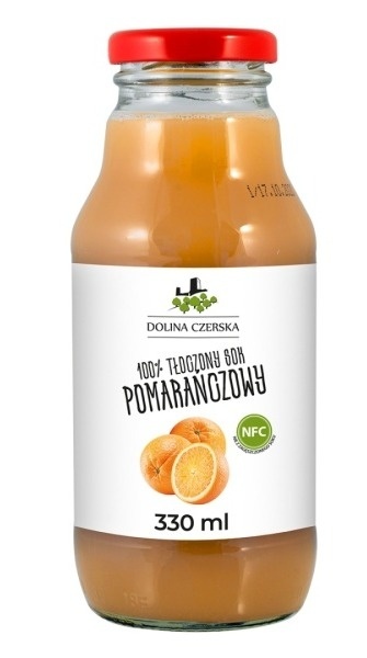 DOLINA CZERSKA NFC Sok tłoczony POMARAŃCZA 330ml szkło