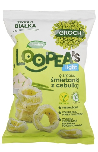 Loopea’s Chrupki z grochu o smaku śmietanki z zieloną cebulką 50g