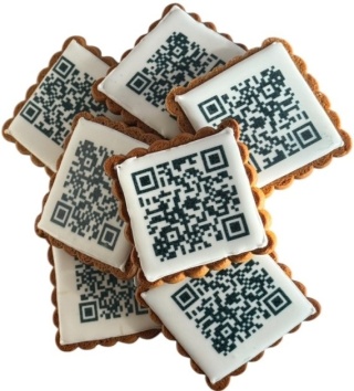 Pierniki z Twoim logo 10szt. Dowolny nadruk. 6cm x 6cm idealny na QR kod